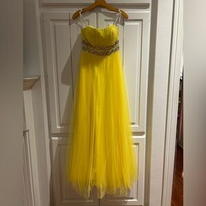 Prom/Homecoming, Mardi Gras dress with diamond detail, strapless